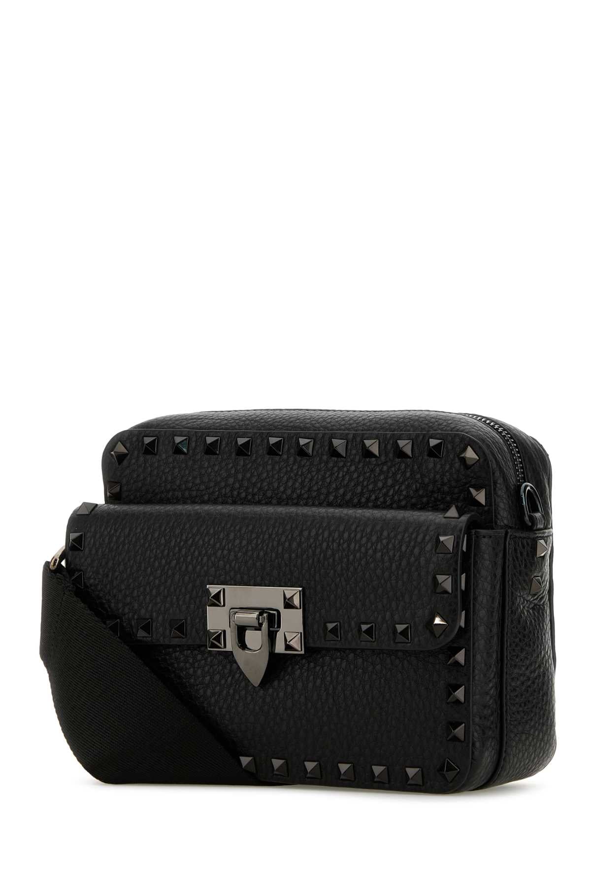 VALENTINO GARAVANI Mini Black Leather Rockstud Crossbody Bag