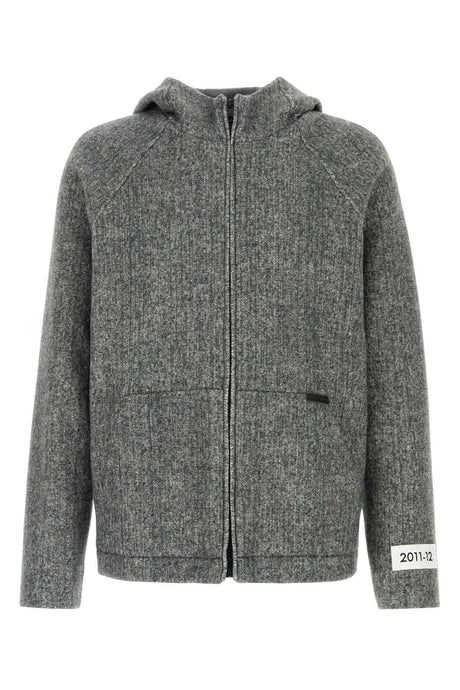 DOLCE & GABBANA Stylish Melange Grey Acrylic Blend Jacket for Men