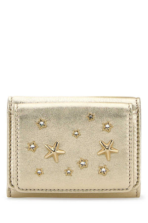 JIMMY CHOO Mini Gold Nappa Leather Wallet