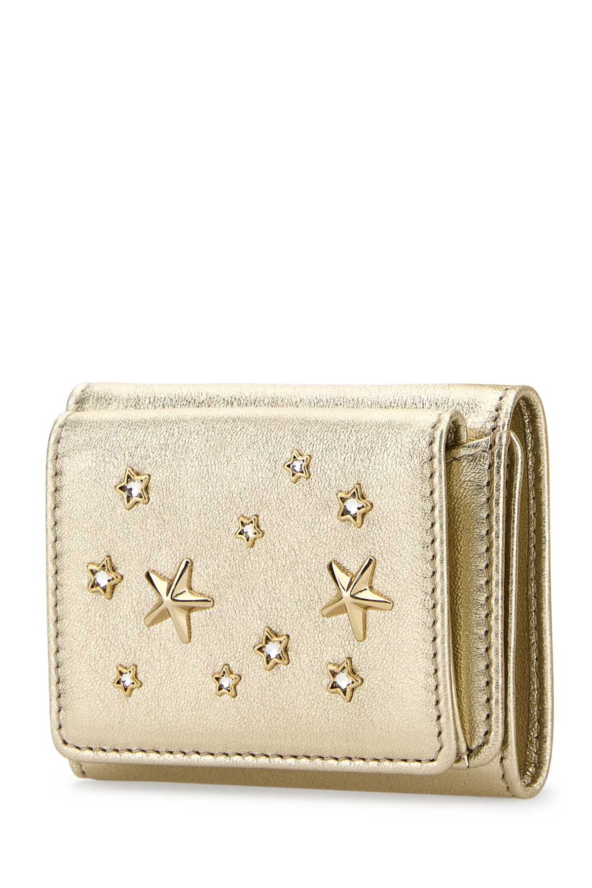 JIMMY CHOO Mini Gold Nappa Leather Wallet