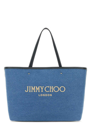 JIMMY CHOO Denim Marli/S Shopping Handbag - 38 cm x 30 cm x 12 cm