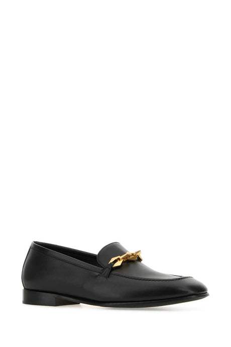 JIMMY CHOO Elegant Black Leather Tilda Loafers for Women