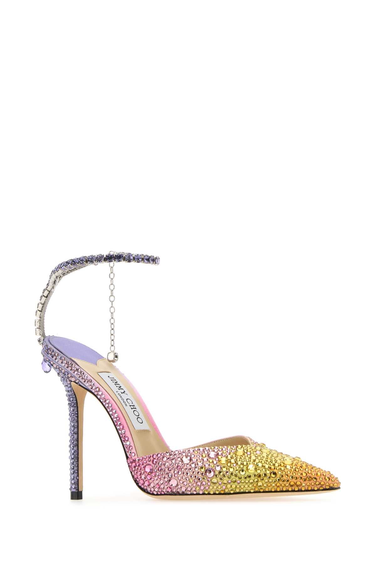 JIMMY CHOO Embellished Leather 100mm Pumps for Women