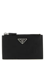 PRADA Mini Leather Card Holder for Men - Elegant Accessory