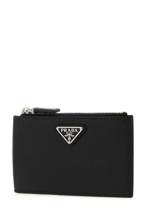 PRADA Mini Leather Card Holder for Men - Elegant Accessory