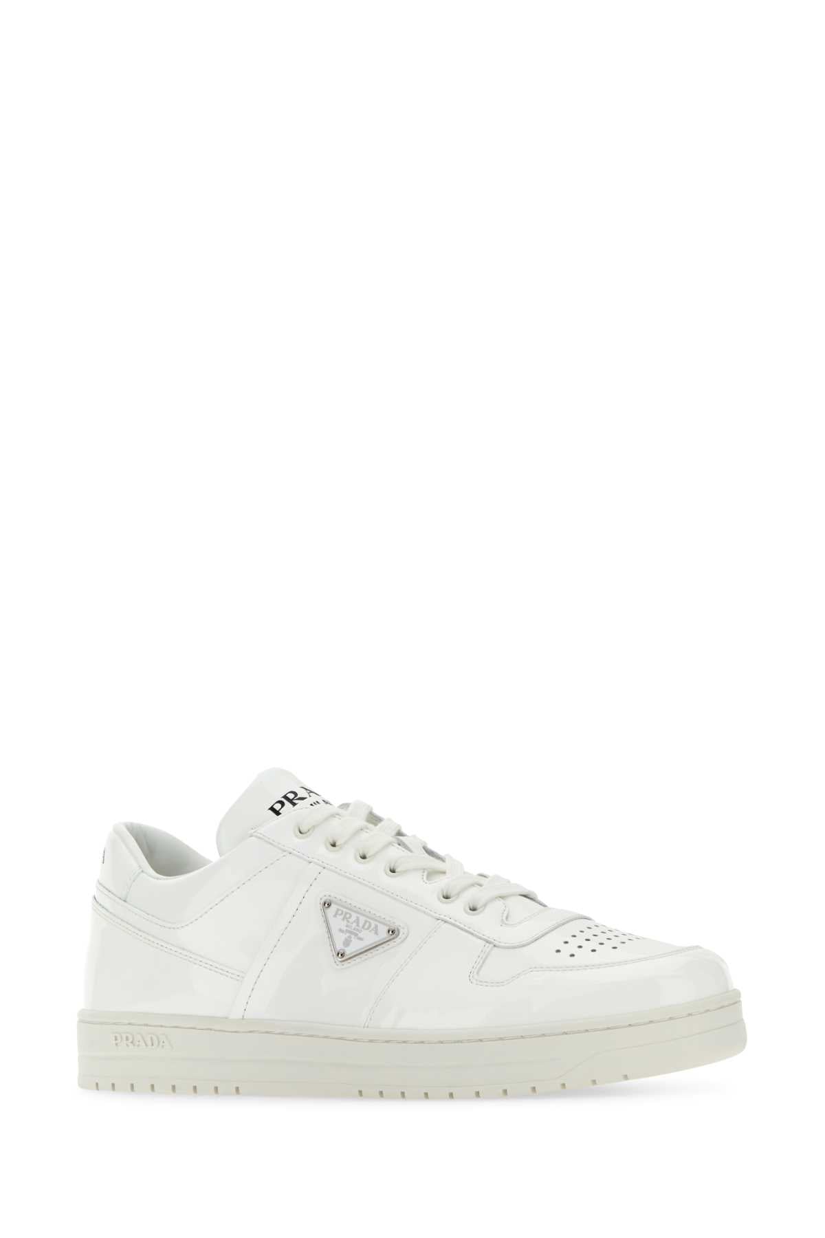 PRADA Downtown White Leather Sneakers for Men