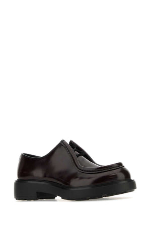 PRADA Grape Leather Lace-Up Shoes