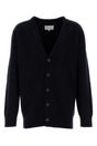 MAISON MARGIELA Elegant Wool Cardigan for Men - Midnight Blue