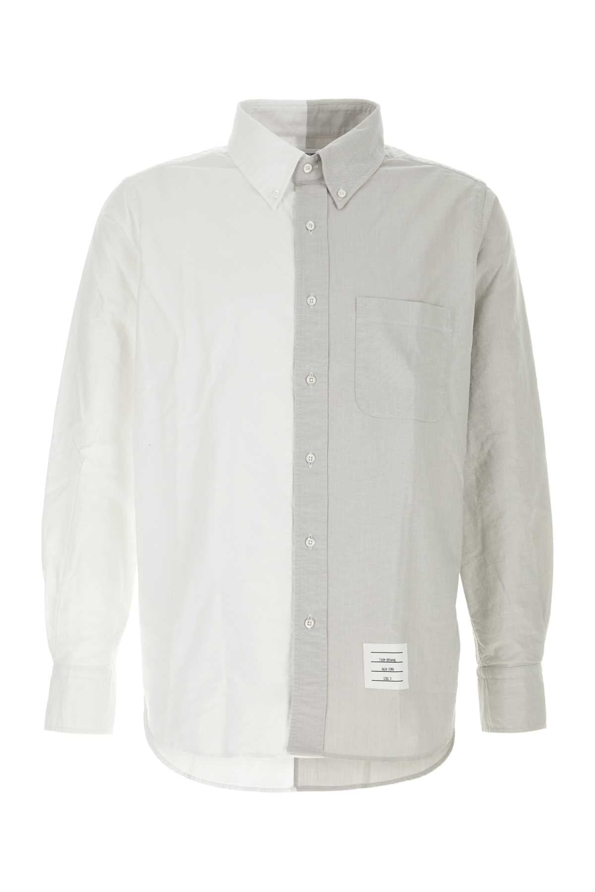 THOM BROWNE Two-tone Oxford Shirt for Men - 24W Collection