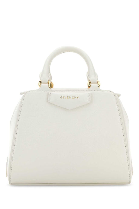 GIVENCHY Mini Ivory Leather Antigona Cube Handbag