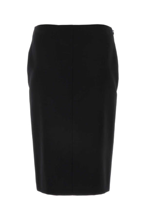 GIVENCHY Chic Black Wool Mini Skirt