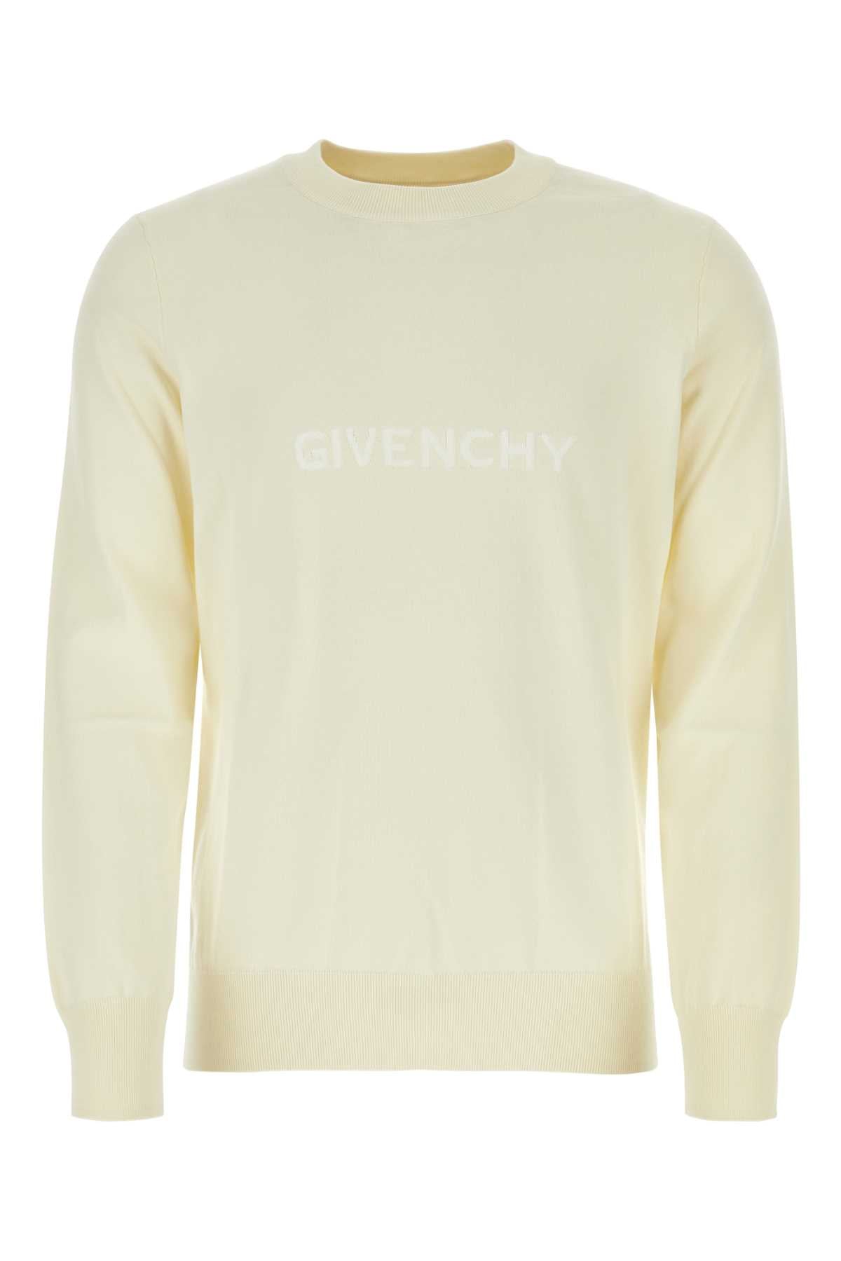 GIVENCHY Classic Ivory Cotton Sweater for Men