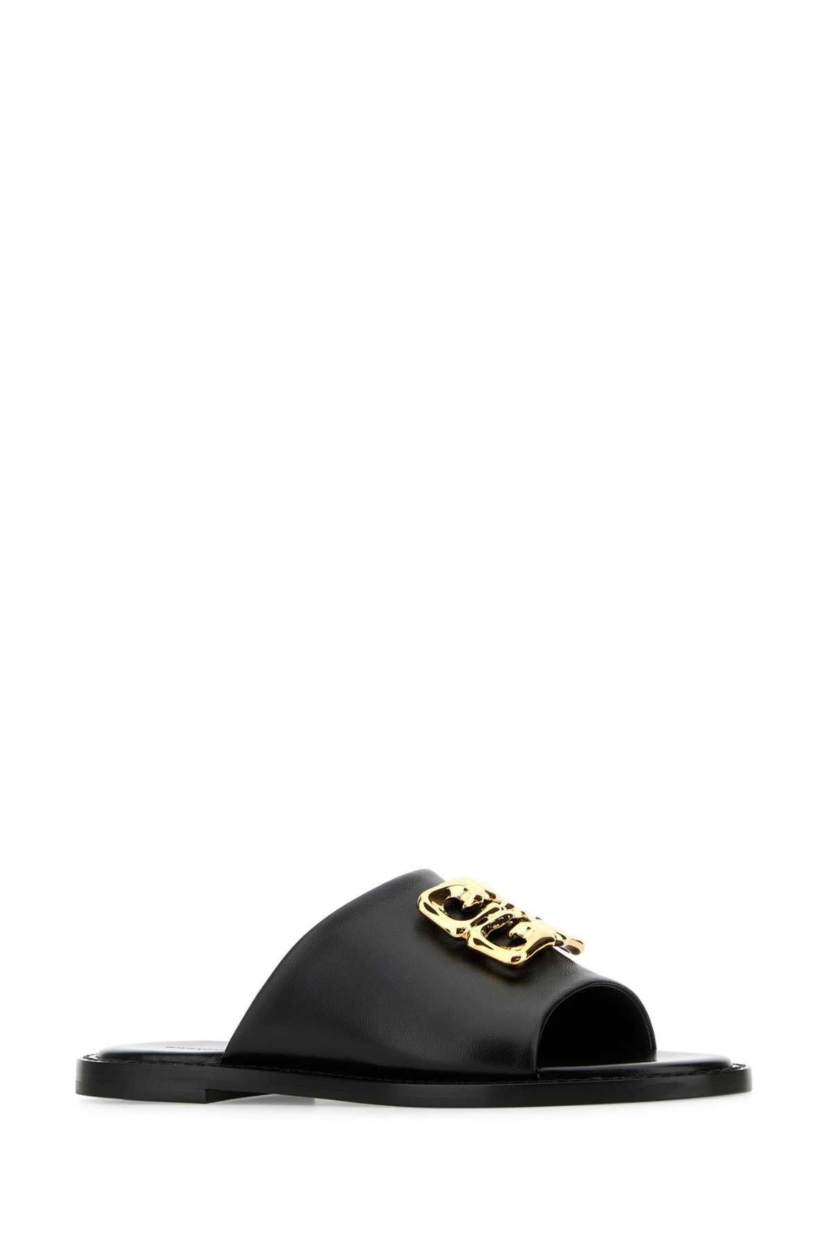 GIVENCHY Stylish Black Leather Slippers for Women