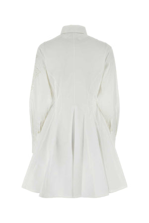 VERSACE Classic White Poplin Shirt Dress