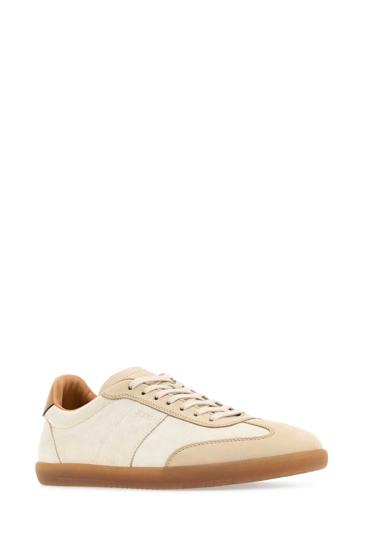 TOD'S Ivory Suede Sneakers for Men