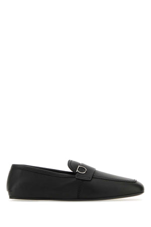 SALVATORE FERRAGAMO Classic Black Leather Loafers for Men