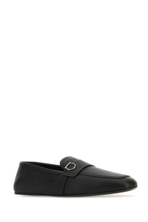 SALVATORE FERRAGAMO Classic Black Leather Loafers for Men