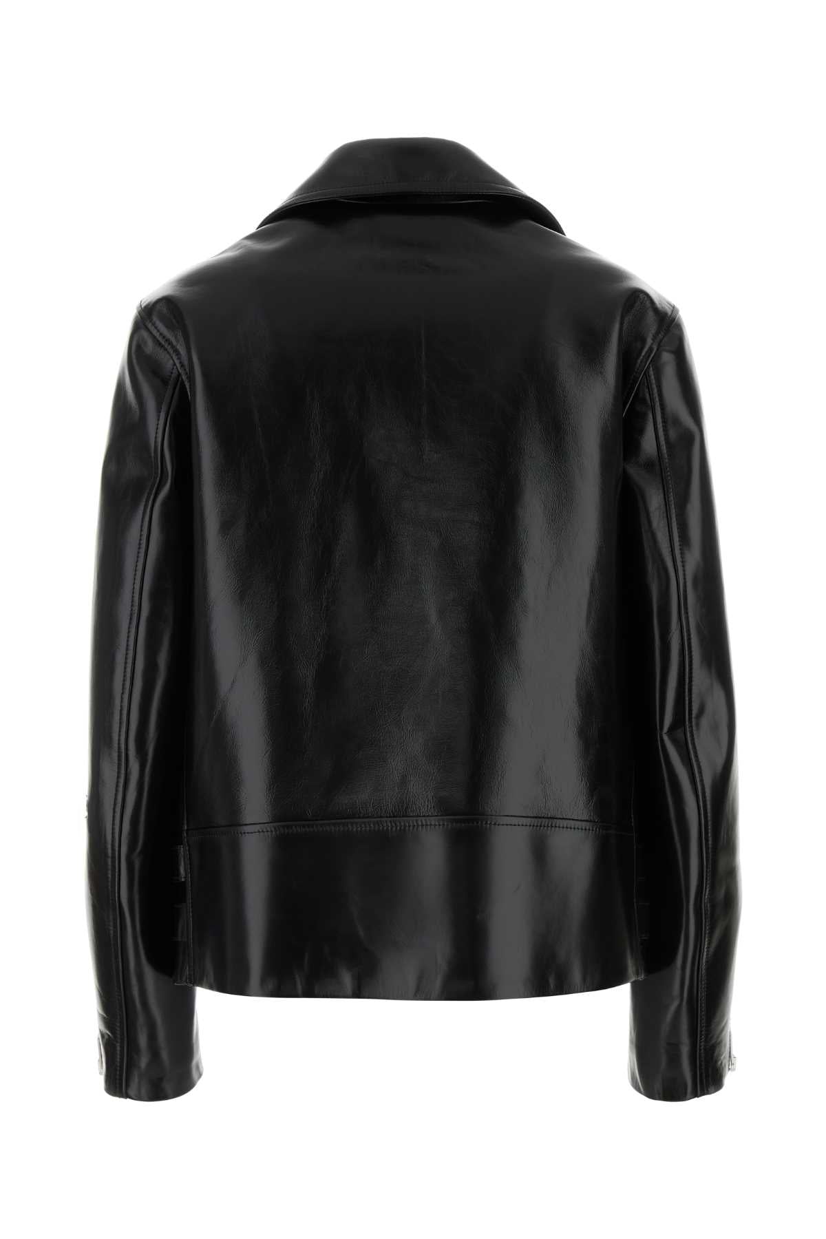 JIL SANDER Women’s Classic Black Leather Jacket