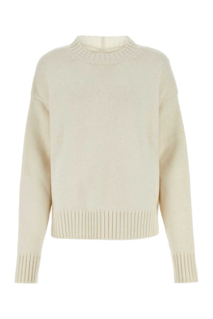 JIL SANDER Ivory Cashmere Blend Oversize Sweater