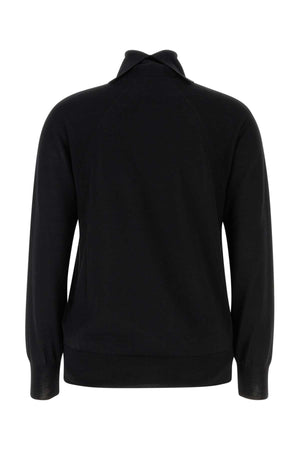 JIL SANDER Elegant Black Wool Sweater for Women