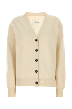 JIL SANDER Ivory Cashmere Blend Cardigan for Women