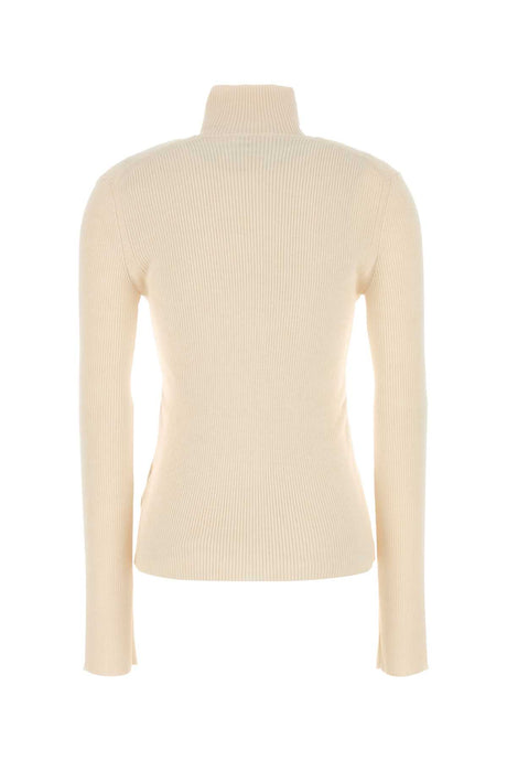 JIL SANDER Ivory Wool Blend Cardigan for Women