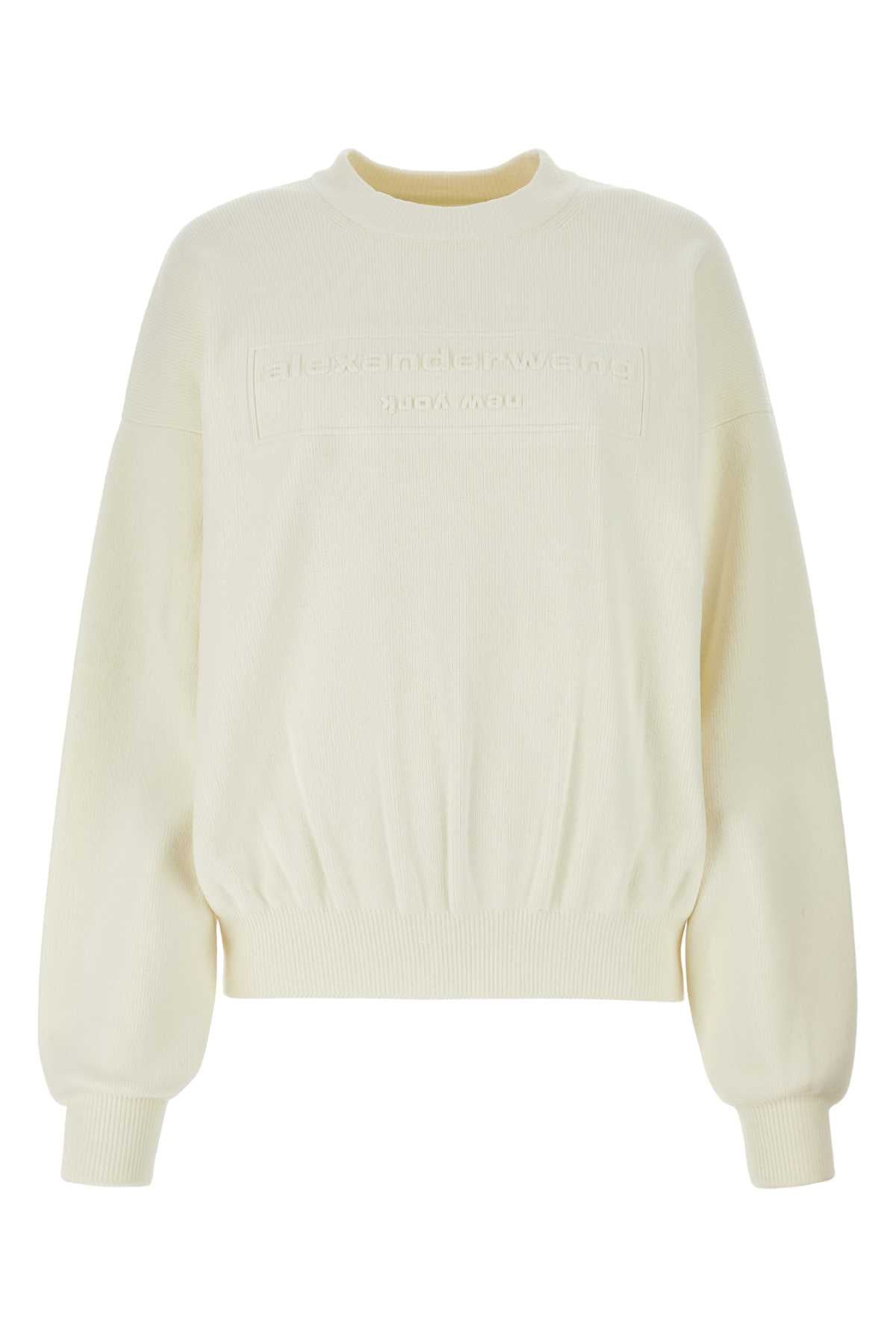 ALEXANDER WANG Ivory Stretch Knit Sweater