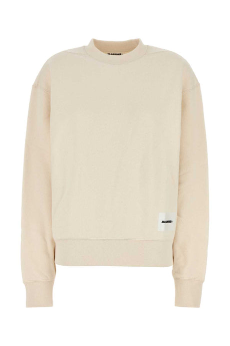 JIL SANDER Oversize Cream Cotton Sweatshirt for Women