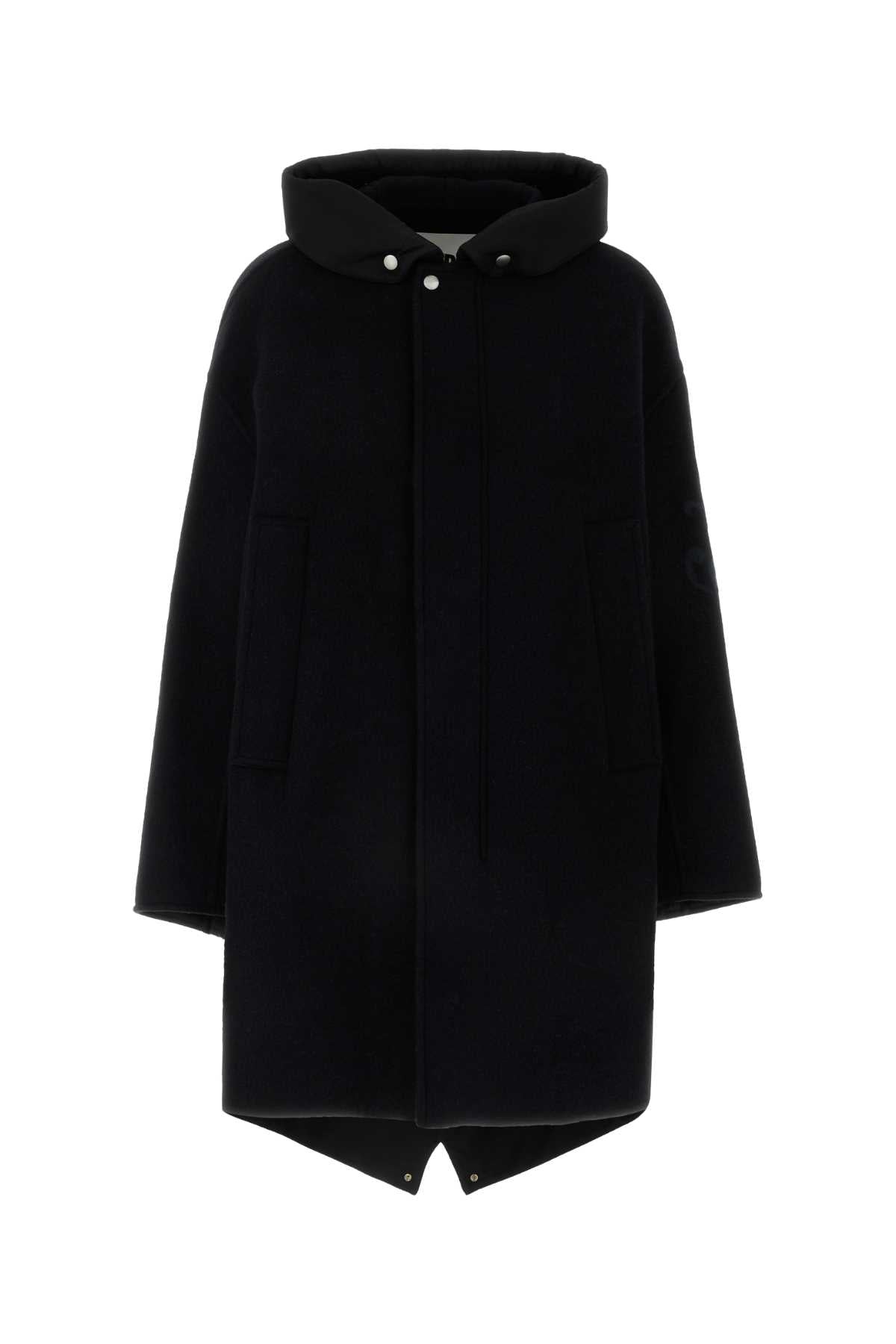 JIL SANDER Chic Black Wool Parka Jacket for Women