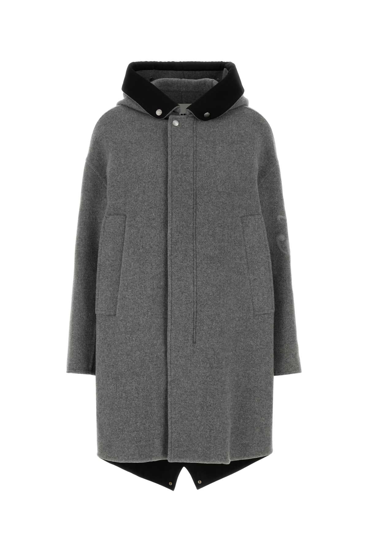 JIL SANDER Chic Grey Wool Parka Jacket for Women