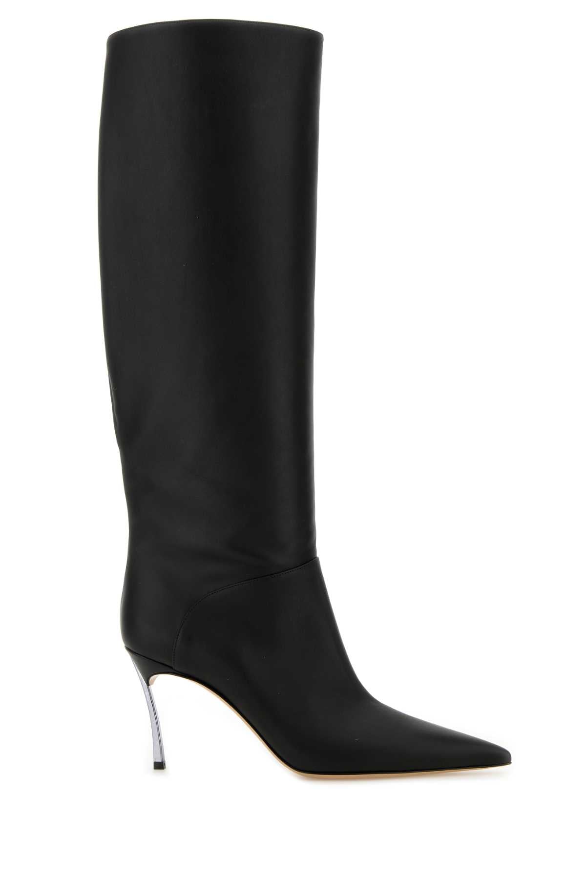 CASADEI Superblade Leather Boots with 8 cm Heel for Women