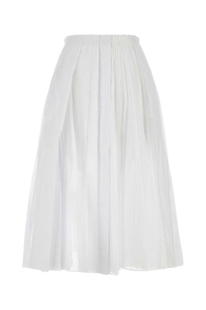 JIL SANDER Chic White Organdy Skirt