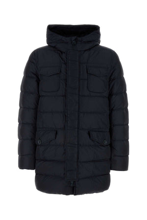 HERNO Navy Blue Nylon Down Jacket for Men