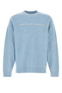 EMPORIO ARMANI Light Blue Wool Blend Sweater for Men