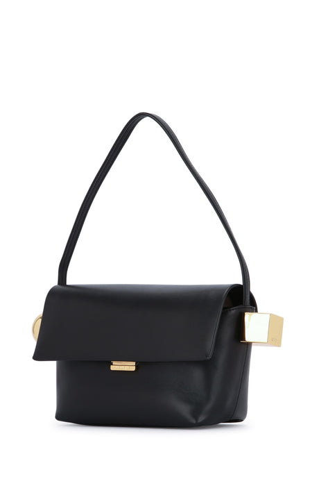 JACQUEMUS Mini Round Leather Handbag