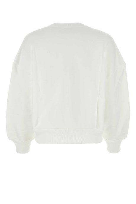 ALEXANDER MCQUEEN Essential White Cotton Sweatshirt for Women