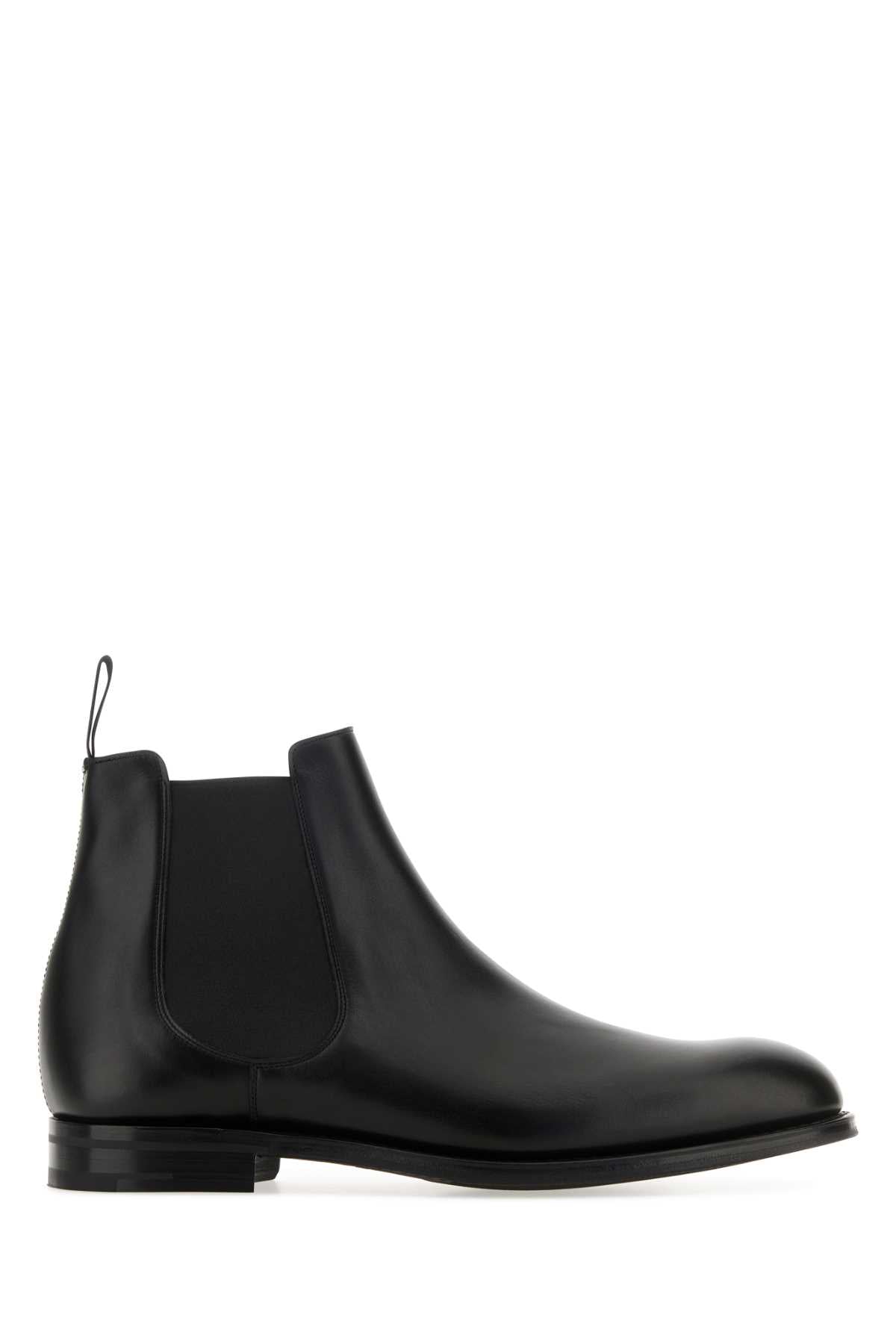 CHURCH'S Men's Black Leather Amberley Ankle Boots