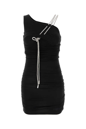 OFF WHITE Chic Black Stretch Viscose Mini Dress for Women