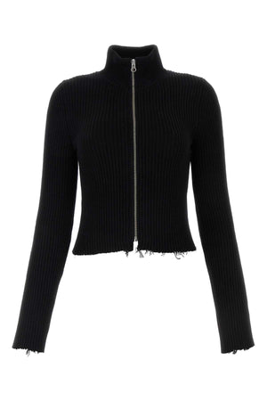 MM6 MAISON MARGIELA Chic Black Cotton Cardigan for Women