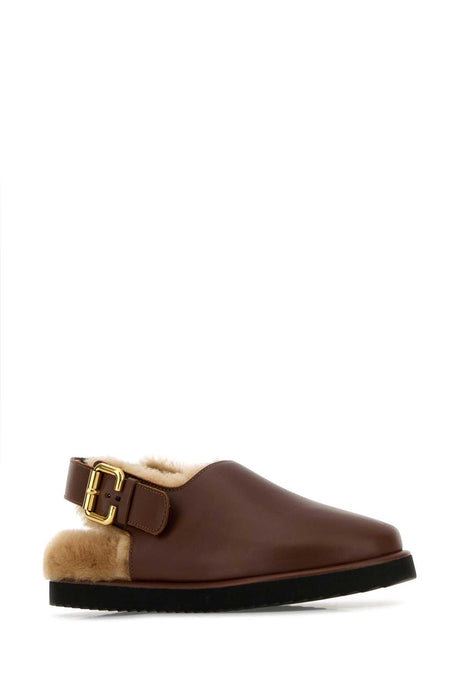 CHLOE Cozy Brown Leather Slippers for Women