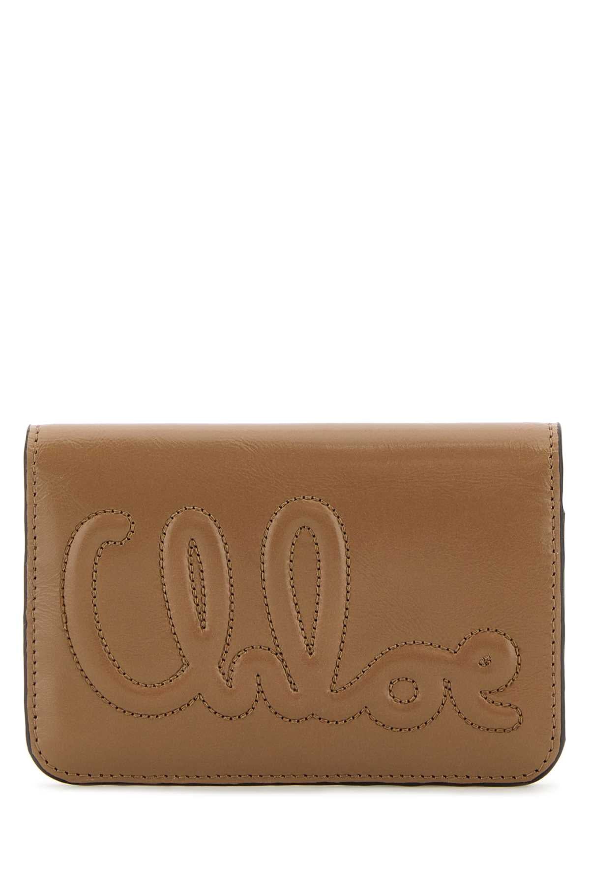 CHLOE Antiqued Pink Leather Mini Wallet - 13cm x 8cm x 2cm