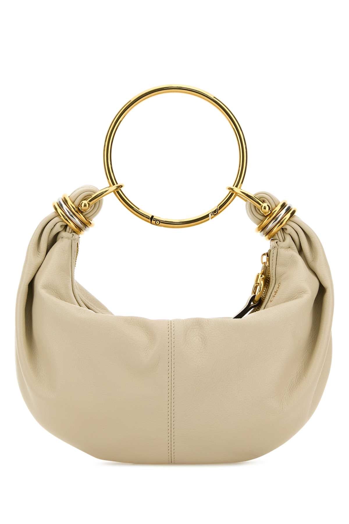 CHLOE Ivory Leather Mini Bracelet Handbag - 32cm x 14cm x 10cm