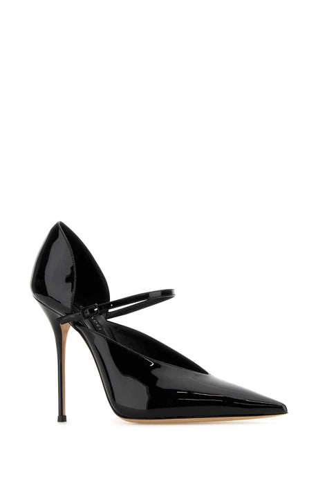 CASADEI Elegant Black Leather Pumps with 11.5 cm Heel