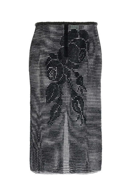 MAGDA BUTRYM Chic Black Crochet Skirt for Women