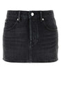 ALEXANDER WANG Dark Grey Denim Mini Skirt for Women