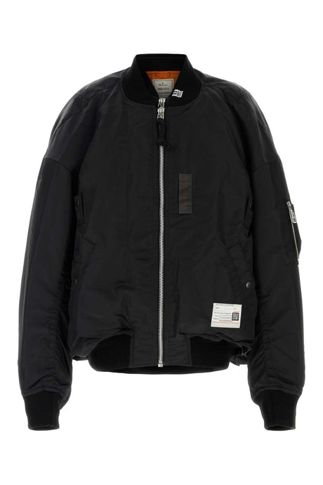 MIHARAYASUHIRO Classic Black Nylon Bomber Jacket for Men