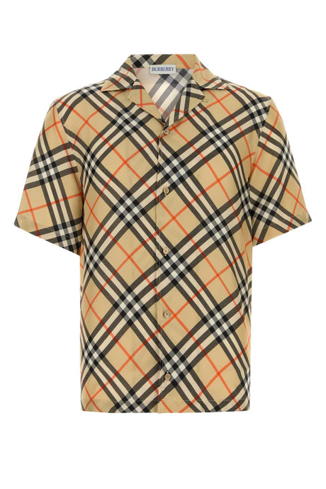 BURBERRY Checked Silk Shirt for Men - 2024 Collection