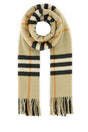 BURBERRY Embroidered Cashmere Scarf - 200 cm x 52 cm