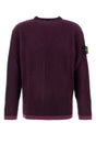 STONE ISLAND Plum Virgin Wool Sweater for Men