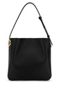 VALENTINO GARAVANI Chic Black Leather VLogo Bucket Handbag - 27 cm